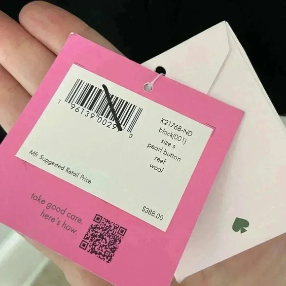 NWT Kate Space Pearl Button Wool-Blend Coat size Small - Picture 7 of 10